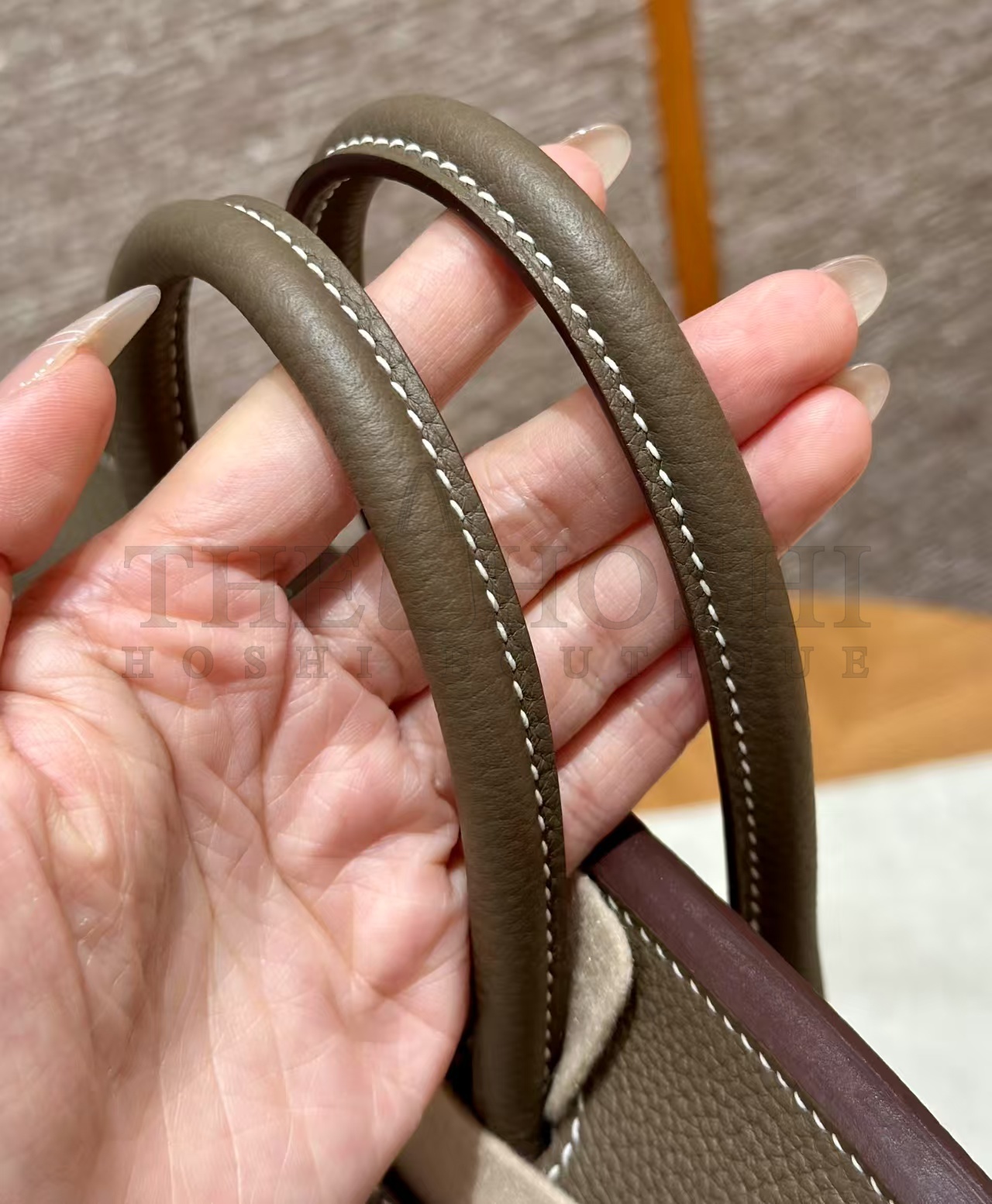 H**me5 Taupe Birkin 25cm togo Handmade Bag Master Quality