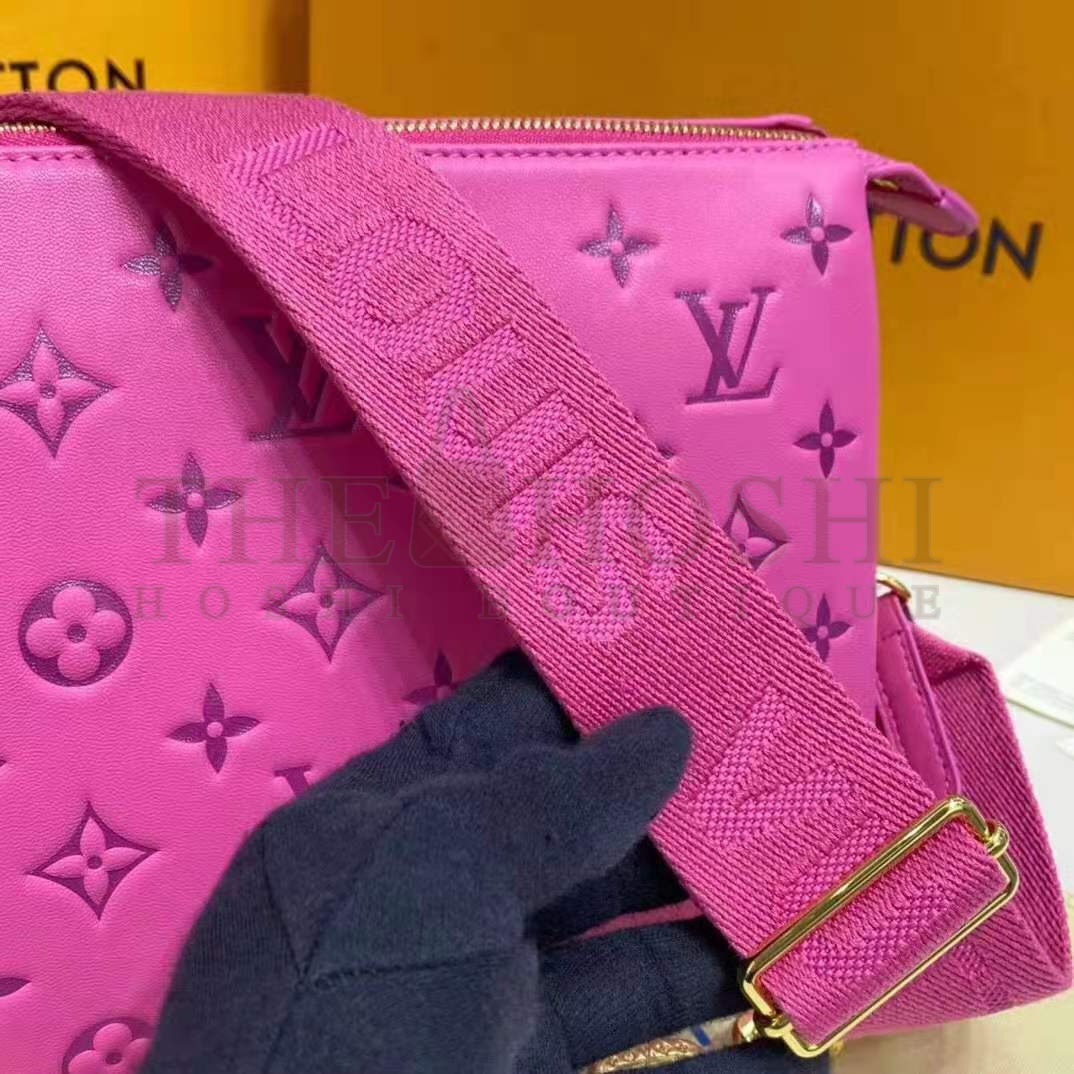L0vis Vvtt0n LV Women Cruissin PM Handbag Pink Purple Monogram Embossed Puffy Lambskin Master Quality