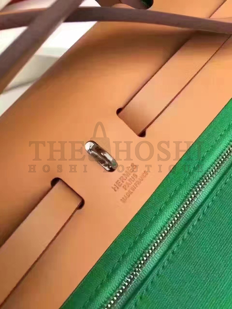 H**me5 Herbag Zip PM 31cm Bag In Green Canvas Master Quality