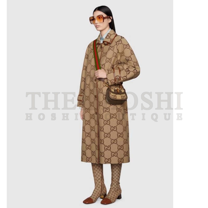 Gvc*1 Women Bamboo 1947 Jumbo GG Mini Bag Brown Camel Ebony Canvas Master Quality