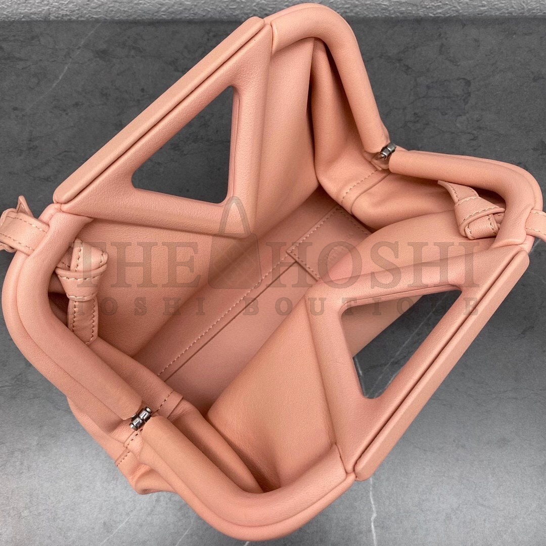 B0tt*ga Ven*ta Small Point Top Handle Bag In Peachy Leather Master Quality