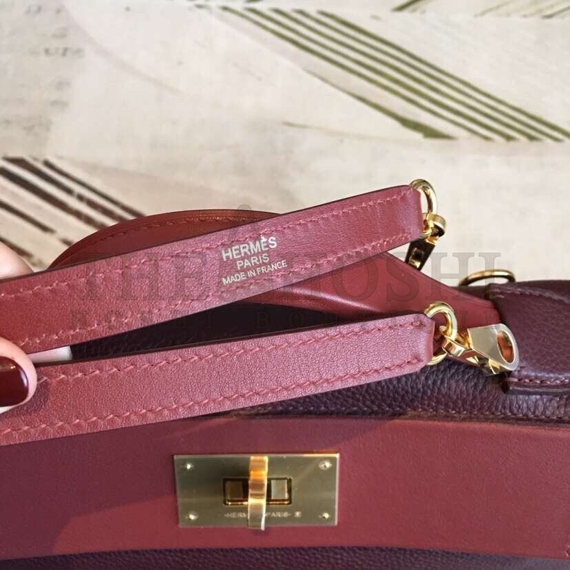 H**me5 24/24 29 Bag In Bordeaux Clemence Calfskin Master Quality