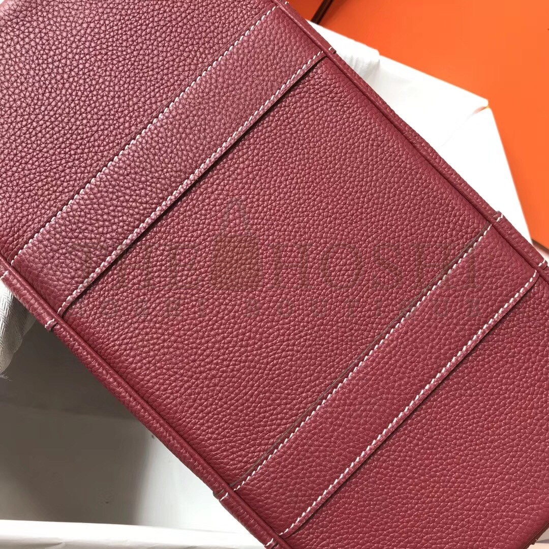 H**me5 Garden Party 36 Bag In Bordeaux Clemence Leather Master Quality