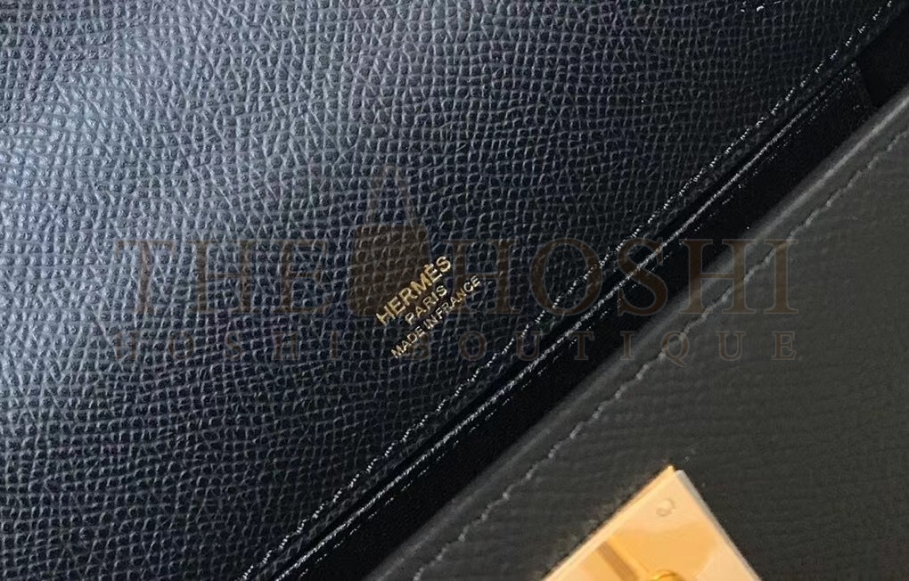 H**me5 Kelly Pochette Bag In Black Epsom Leather Master Quality
