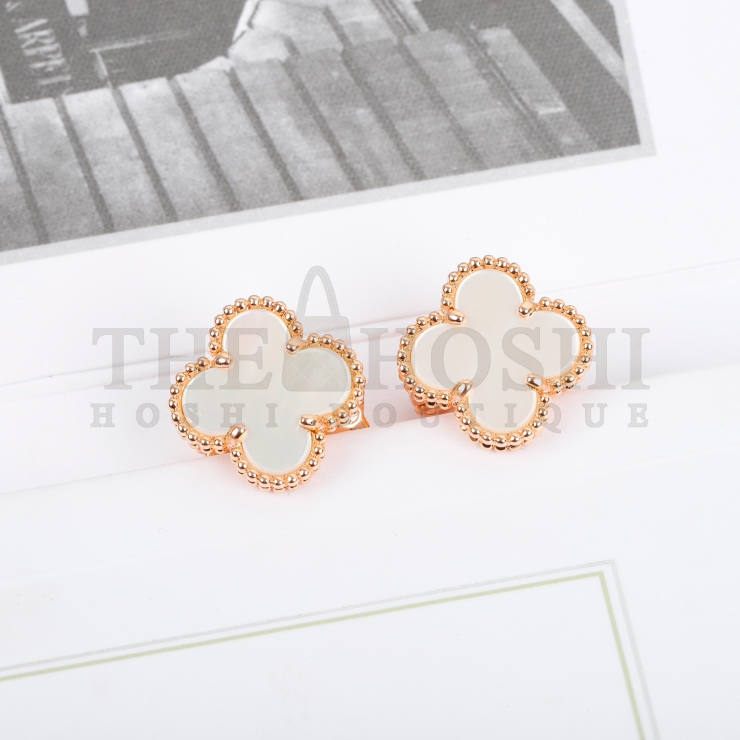 18K V*n Cl**f & Arpels V*n Cl**f und Arpels Magic Alhambra Ohrringe Schwarz Golden earring Master Quality