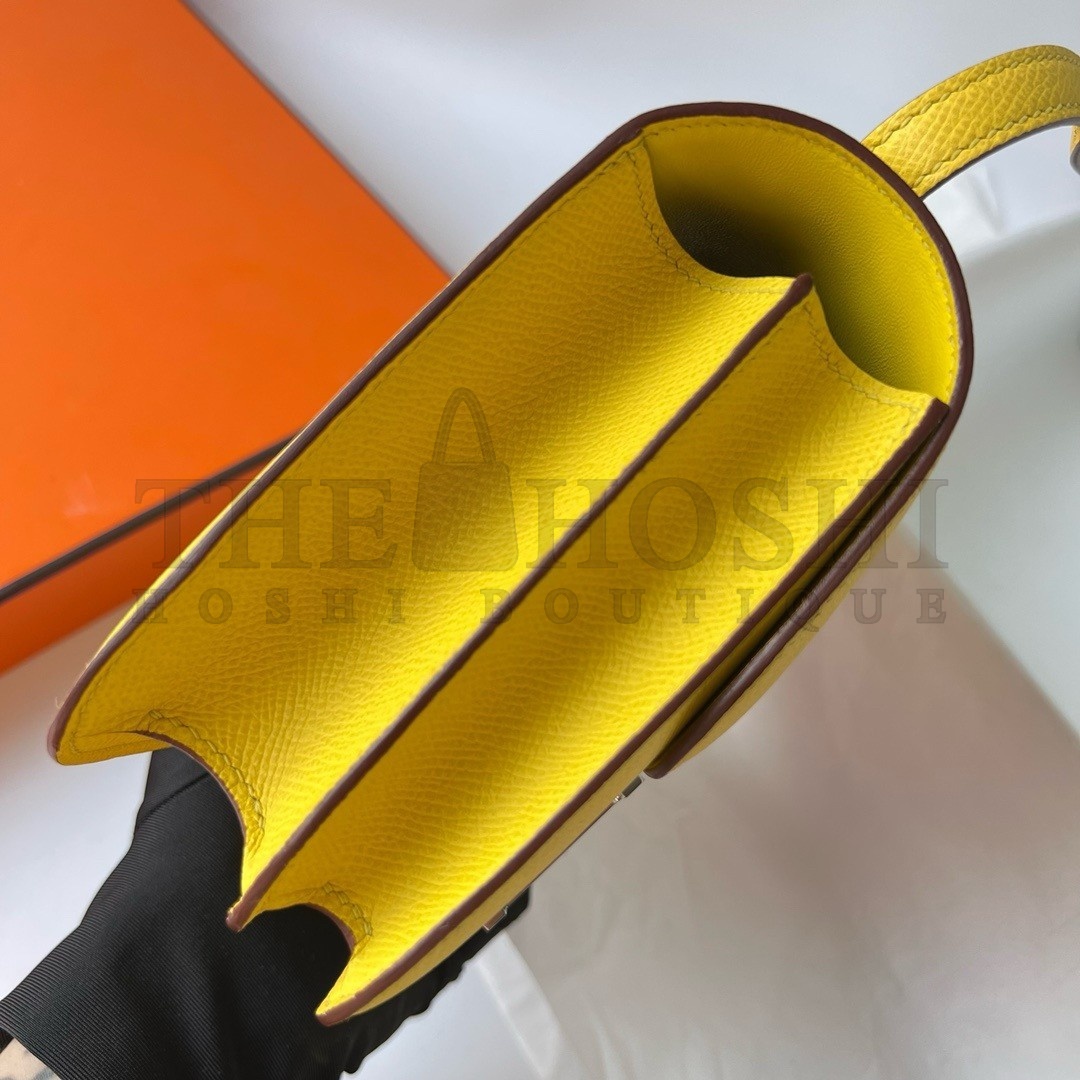 H**me5 Constance 18 Handmade Bag In Jaune de Naples Epsom Calfskin Master Quality
