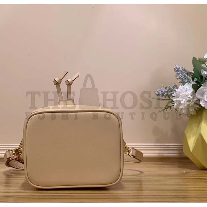 L0vis Vvtt0n LV Women Nano Noé Bucket Bag Pink Monogram Coated Canvas Cowhide Leather Master Quality