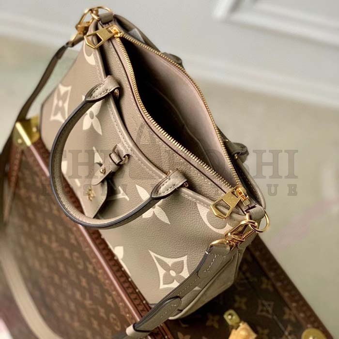 L0vis Vvtt0n LV Women Trianon PM Bag Beige Embossed Grained Cowhide Leather Master Quality