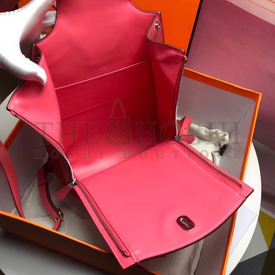 H**me5 GR24 Backpack In Pink Everycolor Calfskin Master Quality