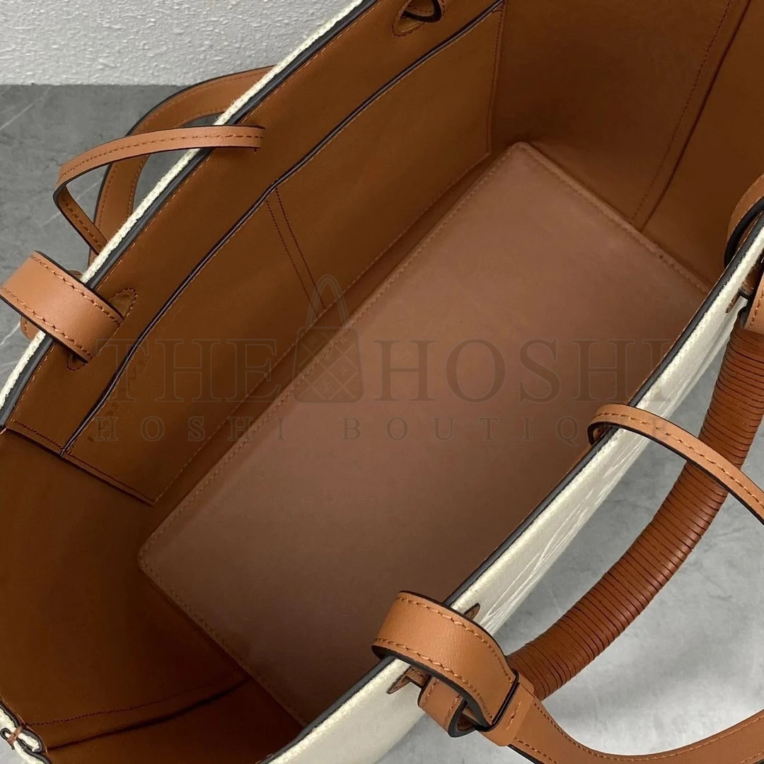 L0ew* Anagram Small Tote In Jacquard and Calfskin Master Quality