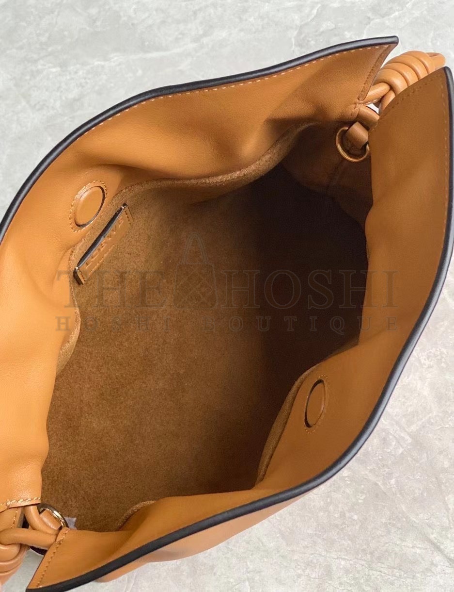 L0ew* Mini Flamenco Clutch Bag In Brown Calfskin Master Quality