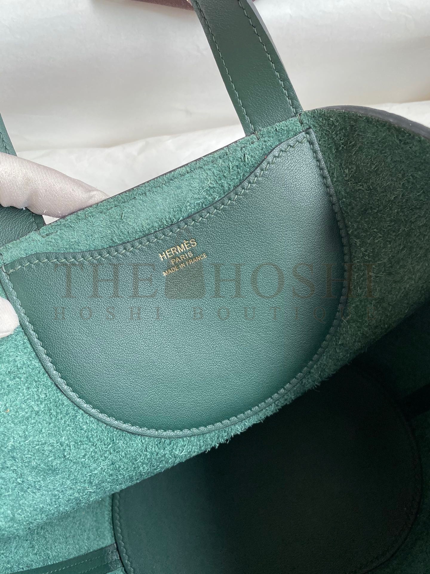 H**me5 In The Loop 18 Handmade Bag in Vert Cypres Clemence Leather Master Quality