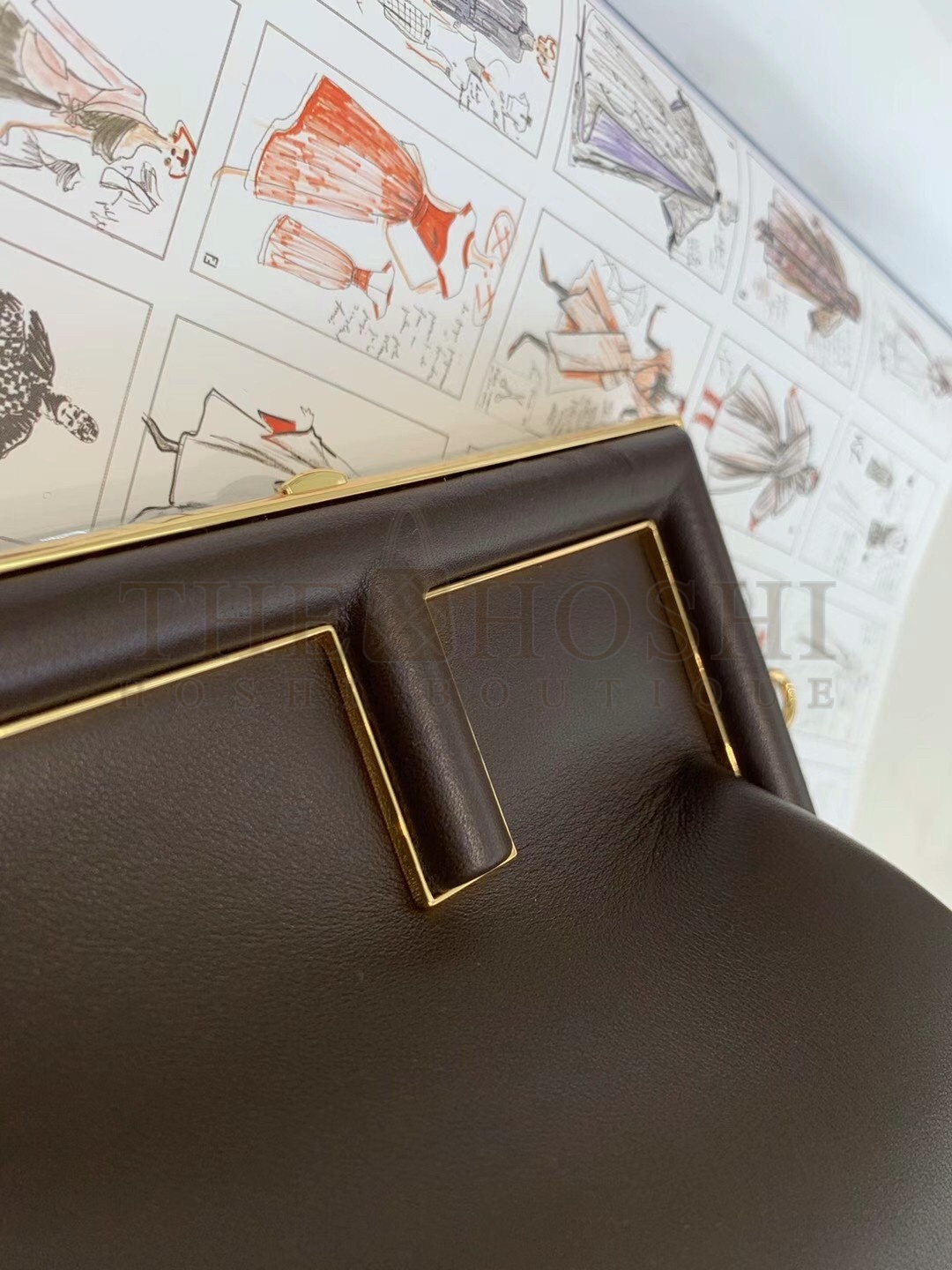 F**di First Small Bag In Dark Brown Nappa Leather Master Quality