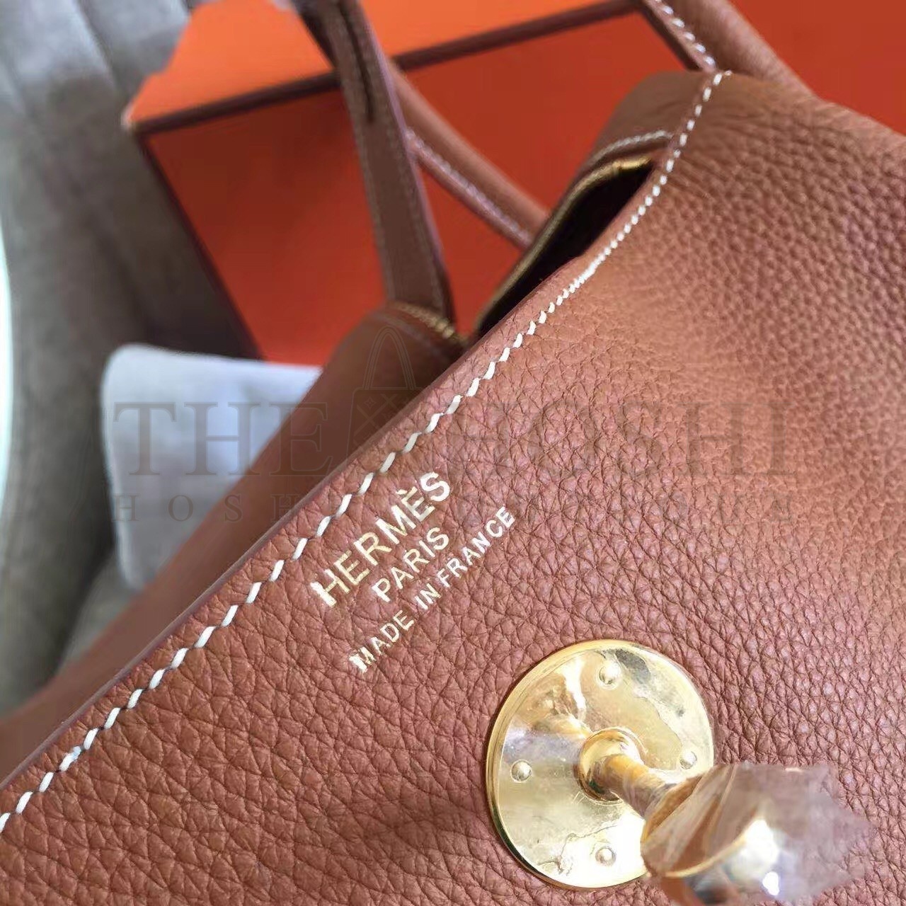 H**me5 Gold Lindy 30cm Clemence Handmade Bag Master Quality