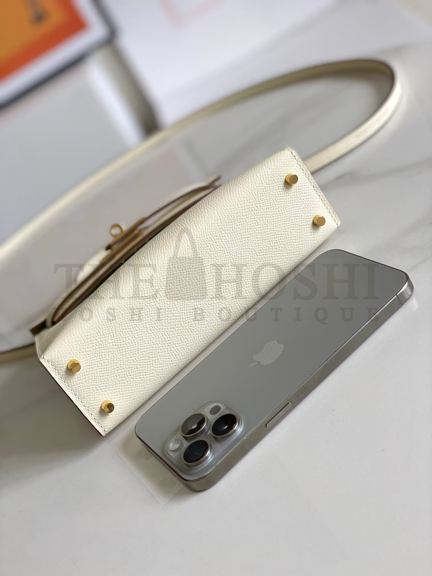 H**me5 Kelly Mini II Sellier Bag In Beton Epsom Leather GHW Master Quality