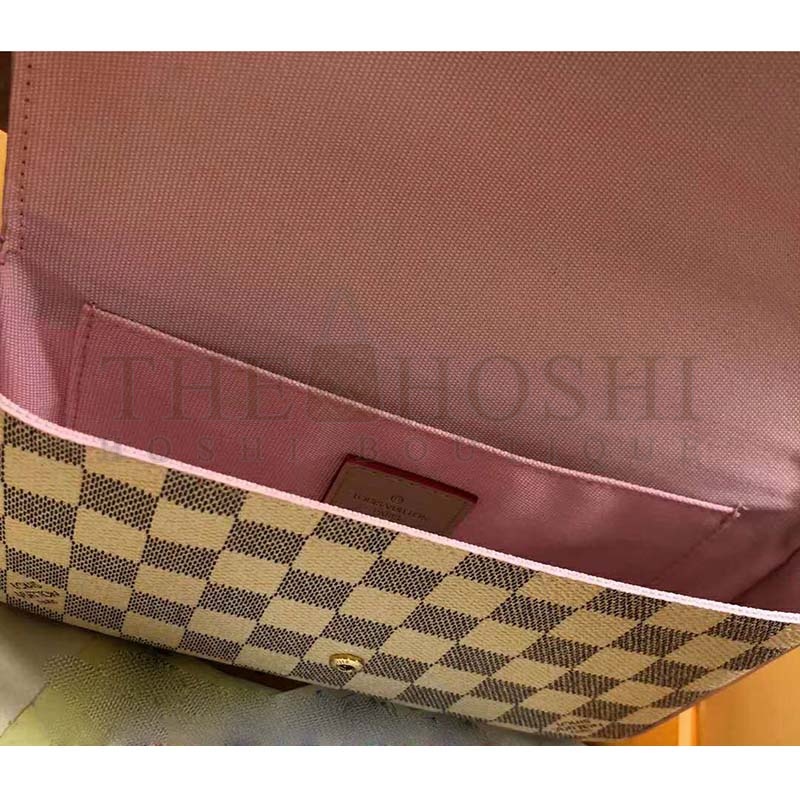 L0vis Vvtt0n LV Women Sarah Wallet in Damier Azur Canvas-Pink Master Quality