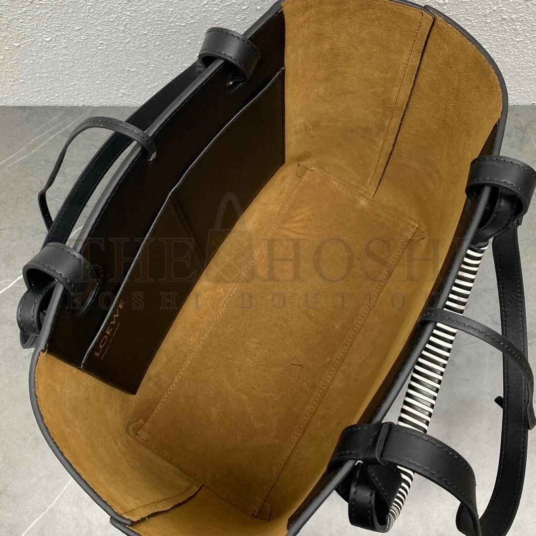 L0ew* Anagram Small Tote In Noir Classic Calfskin Master Quality