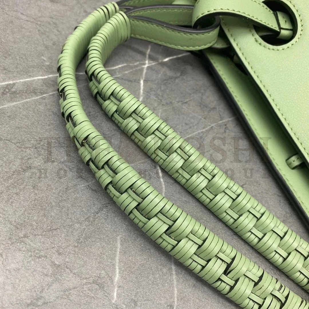 L0ew* Anagram Small Tote In Rosemary Classic Calfskin Master Quality