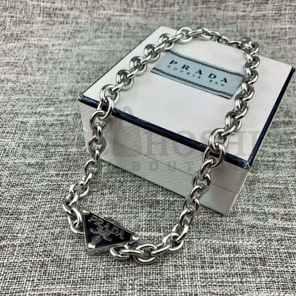 Pra*a Women Symbole Necklace 925 Sterling Silver Master Quality