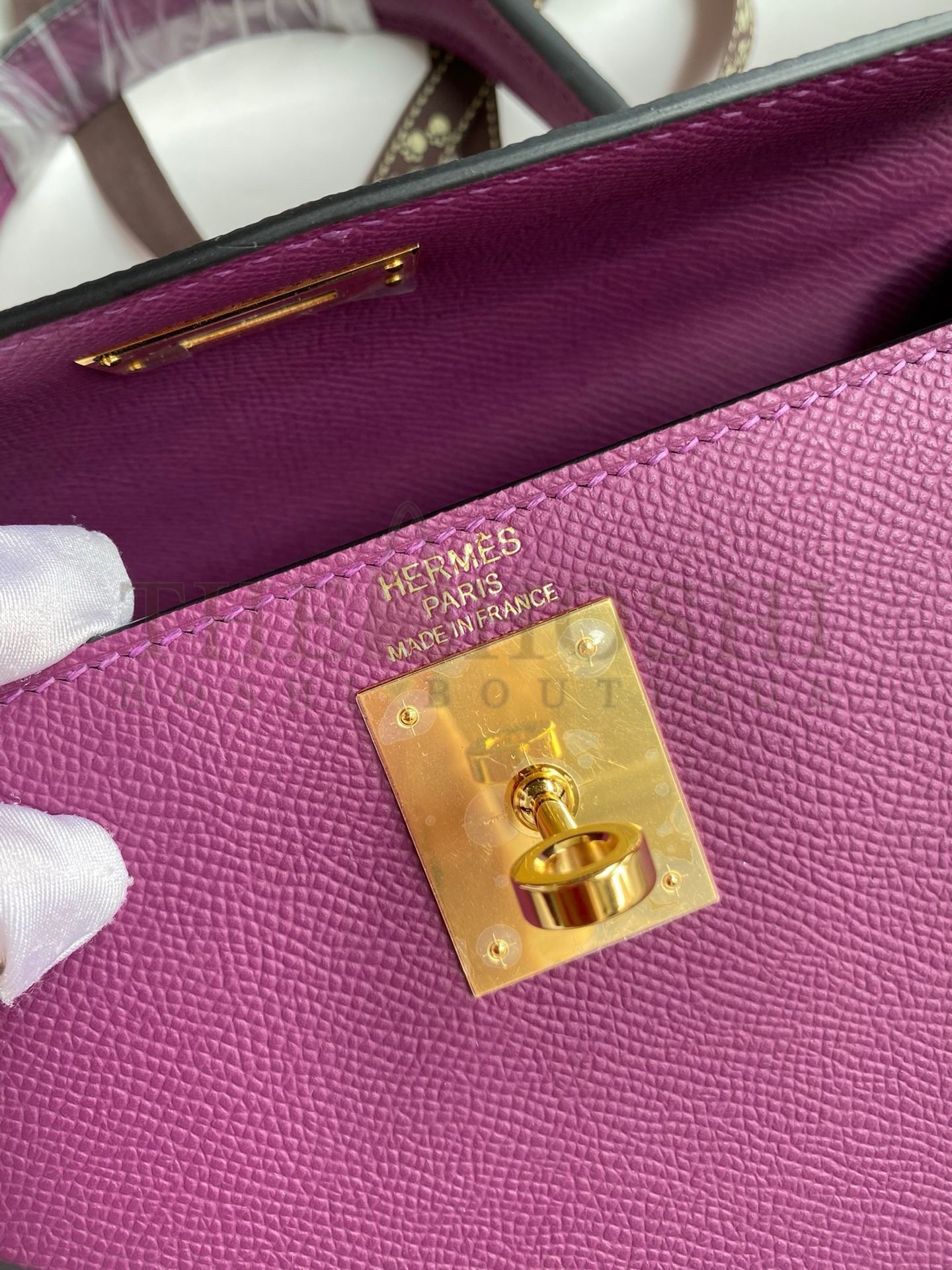 H**me5 Kelly Sellier 32 Handmade Bag in Anemone Epsom Calfskin Master Quality