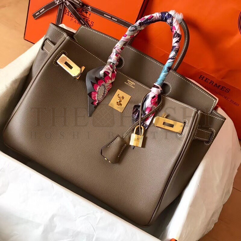 H**me5 Taupe Birkin 30cm Epsom Handmade Bag Master Quality