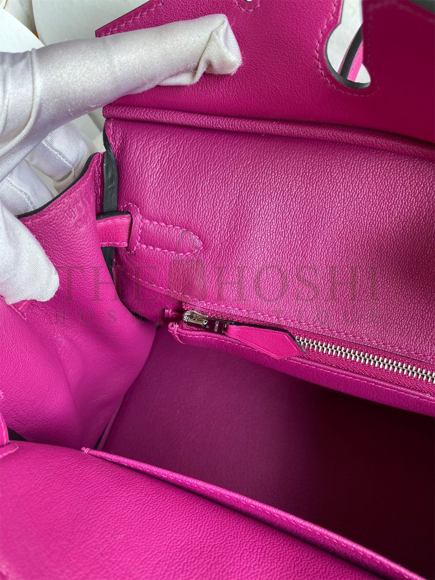 H**me5 Birkin 25 Retourne Handmade Bag In Rose Purple Swift Calfskin Master Quality