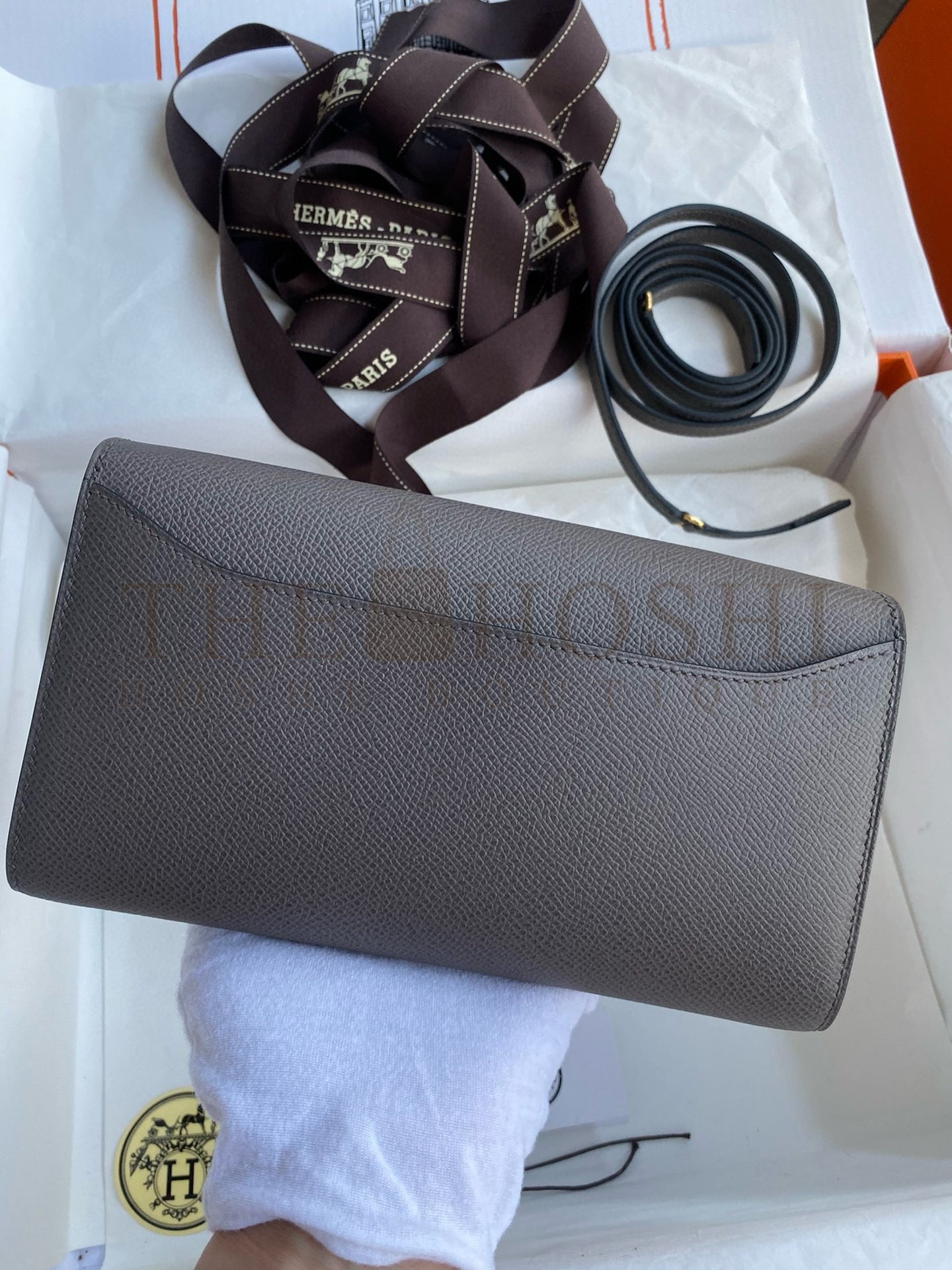 H**me5 Constance To Go Wallet in Etain Epsom Calfskin Master Quality