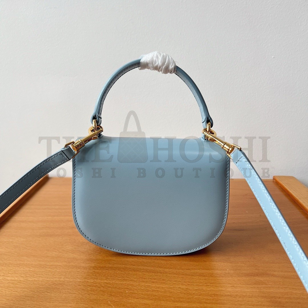 Ce1i*e Mini Besace Clea Bag in Pale Blue Calfskin Master Quality