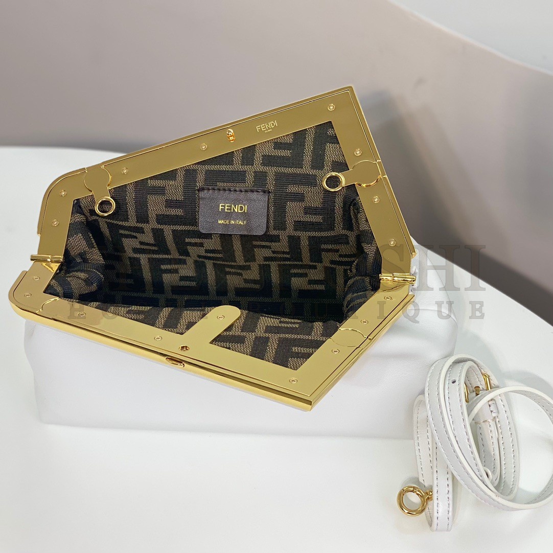 F**di First Small Bag In White Nappa Leather Master Quality