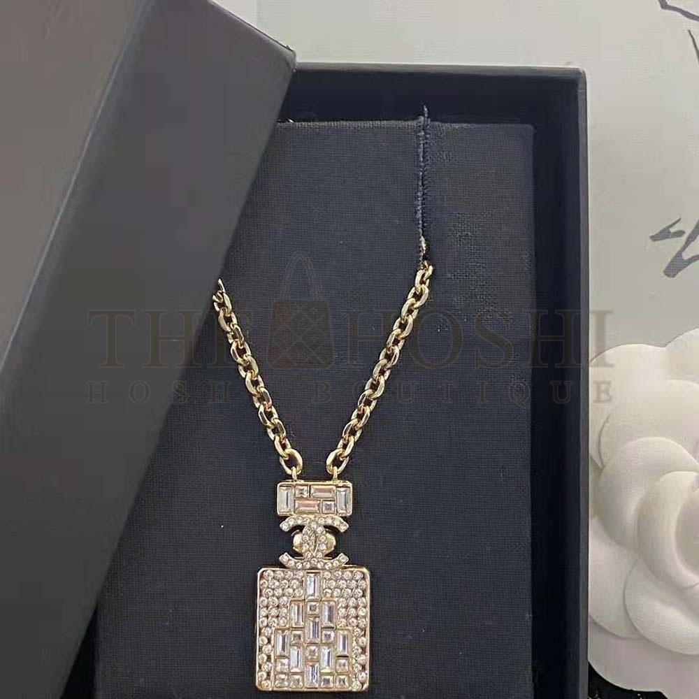Ch**el Women Long Pendant Necklace in Metal and Strass Master Quality