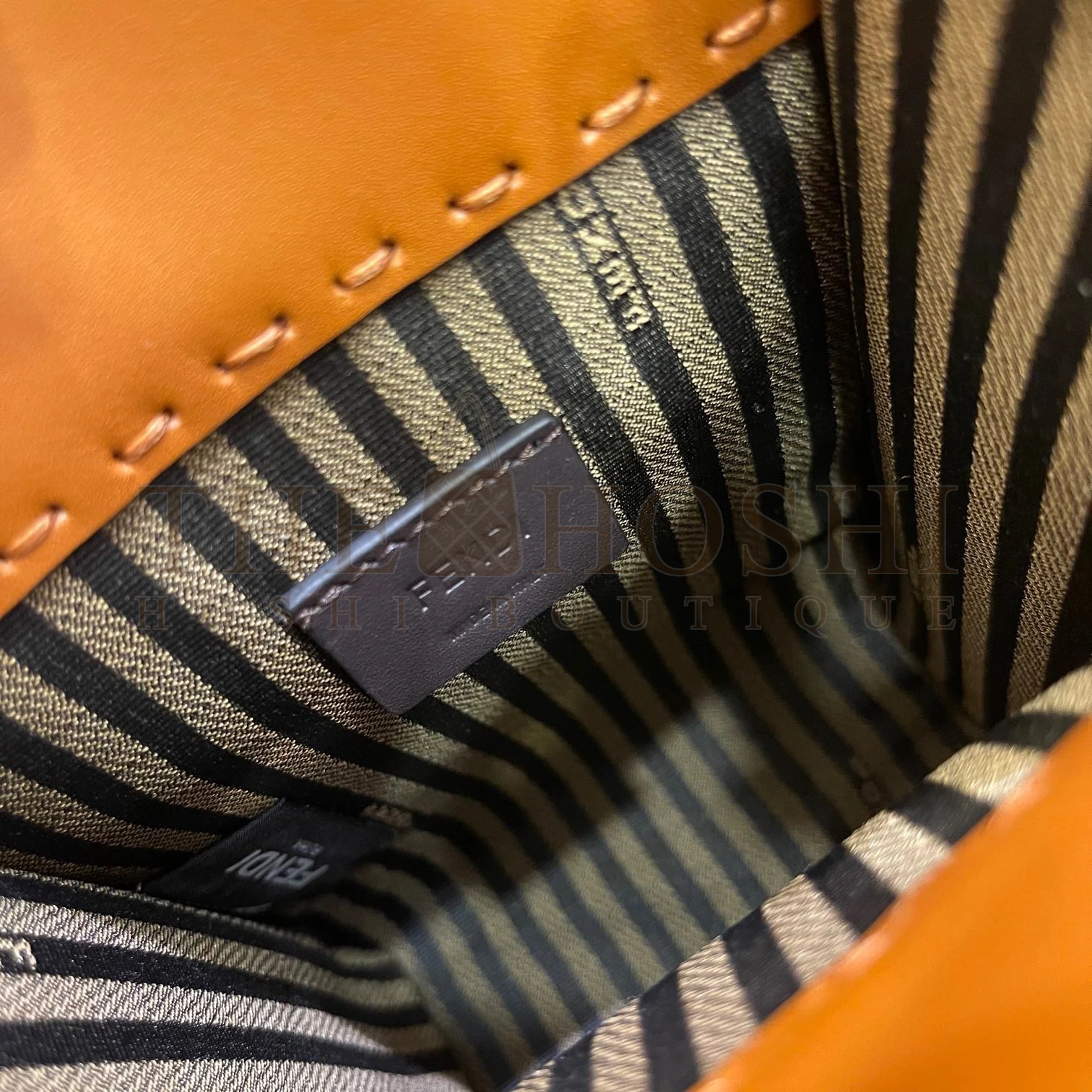 F**di Mini Sunshine Shopper Bag In Brown Leather Master Quality