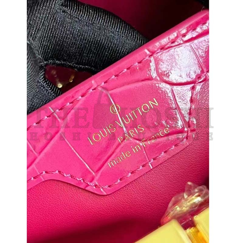L0vis Vvtt0n LV Women Capucines BB Handbag Pink Crocodilian Leather Master Quality