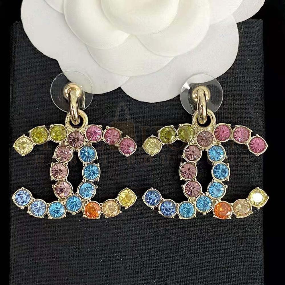 Ch**el Women Pendant Earrings in Metal and Strass Master Quality