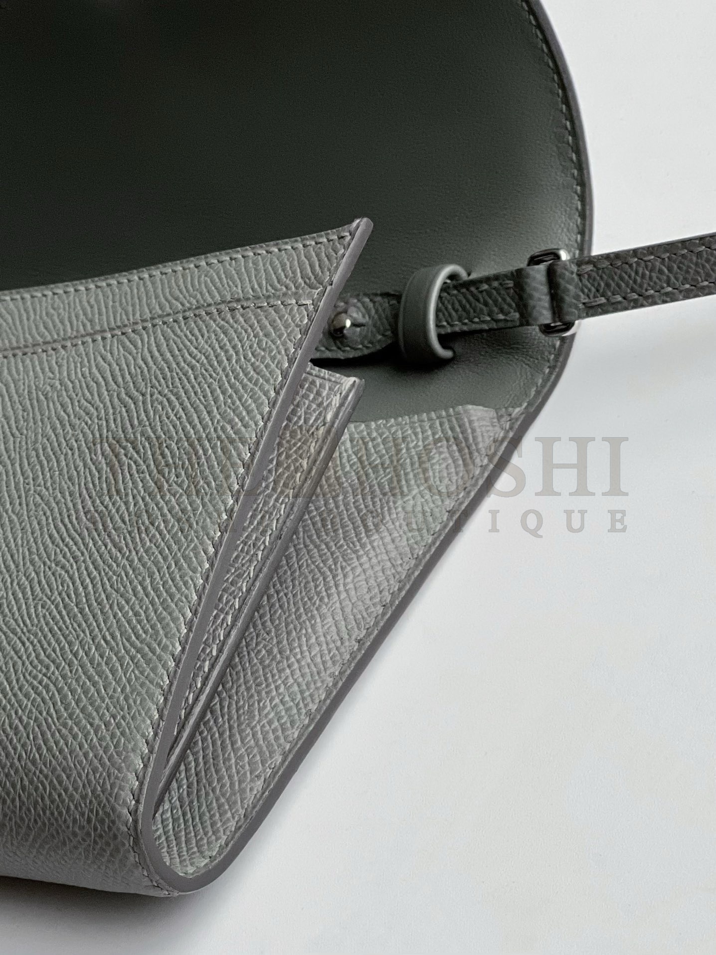 H**me5 Constance To Go Wallet in Gris Meyer Epsom Calfskin Master Quality