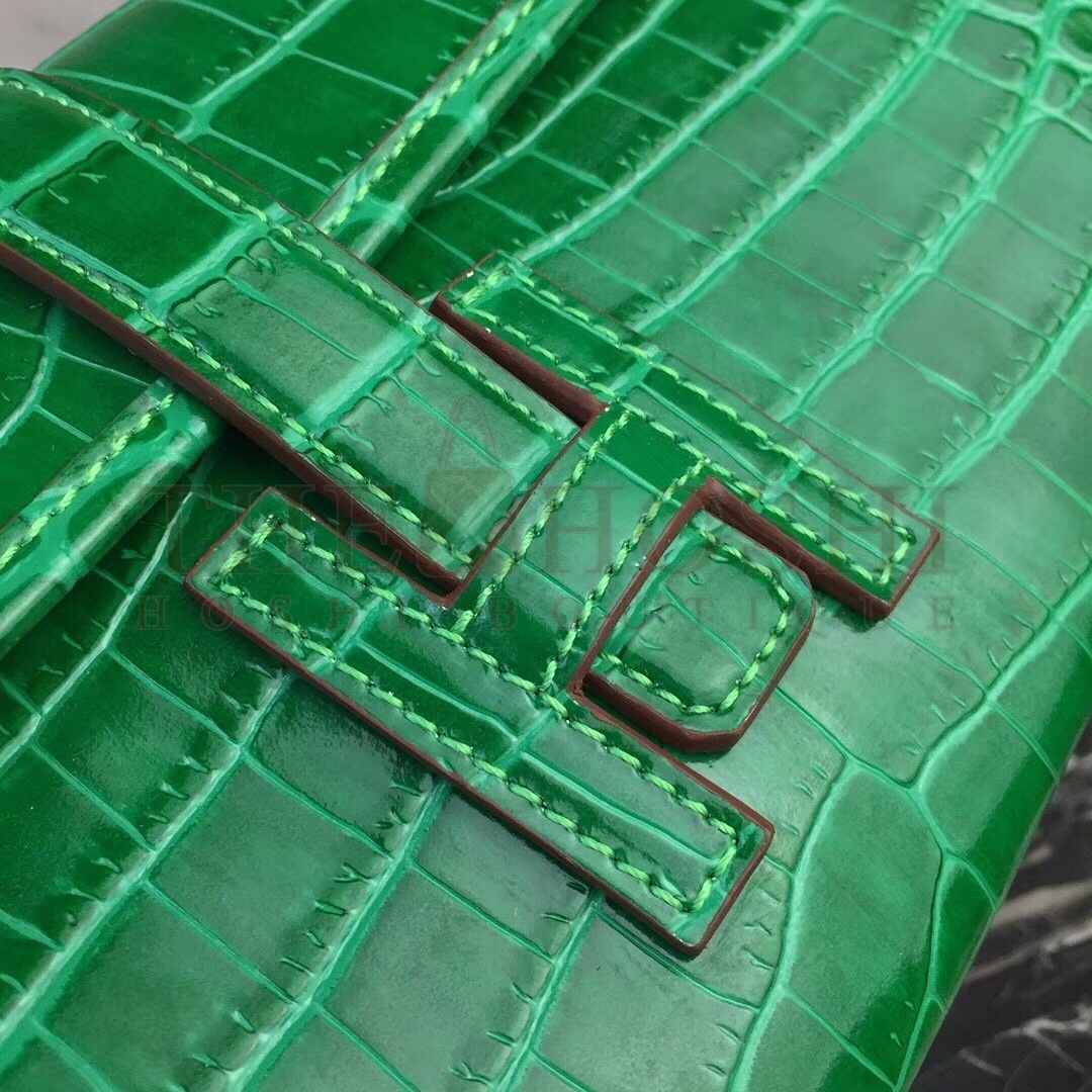 H**me5 Jige Elan 29 Clutch In Bambou Crocodile Leather Master Quality