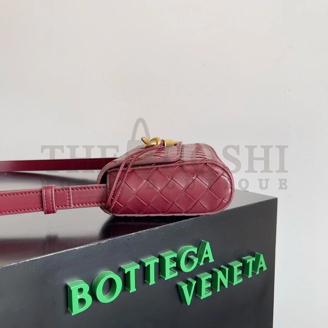 B0tt*ga Ven*ta Mini Andiamo Cross-Body Bag in Barolo Intrecciato Lambskin Master Quality