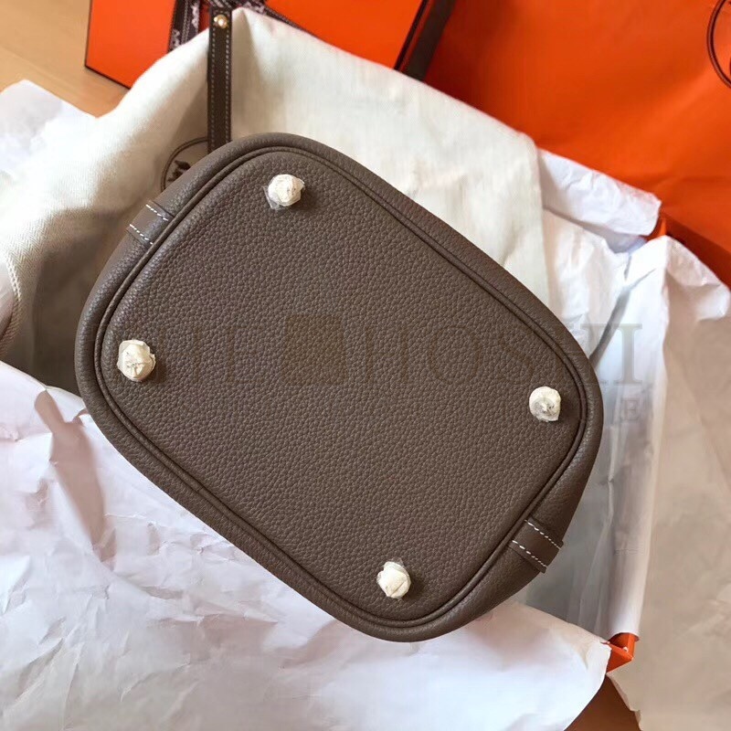 H**me5 Taupe Picotin Lock PM 18cm Handmade Bag Master Quality
