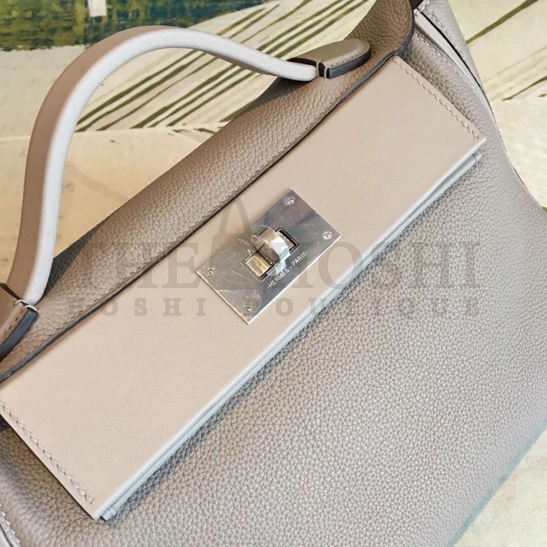 H**me5 24/24 29 Bag In Gris Asphalt Clemence Calfskin Master Quality