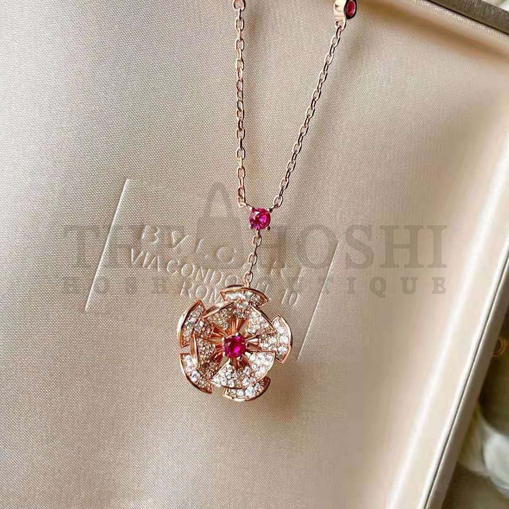 Bulgari Women Divas Dream Necklace in 18 Kt Rose Gold Master Quality