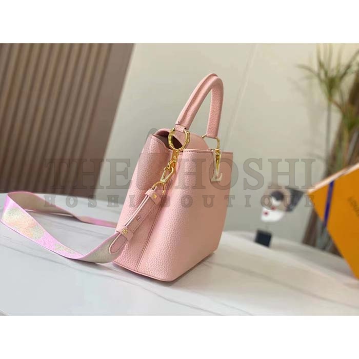L0vis Vvtt0n LV Women Capucines BB Handbag Rose Jasmin Taurillon Leather Master Quality