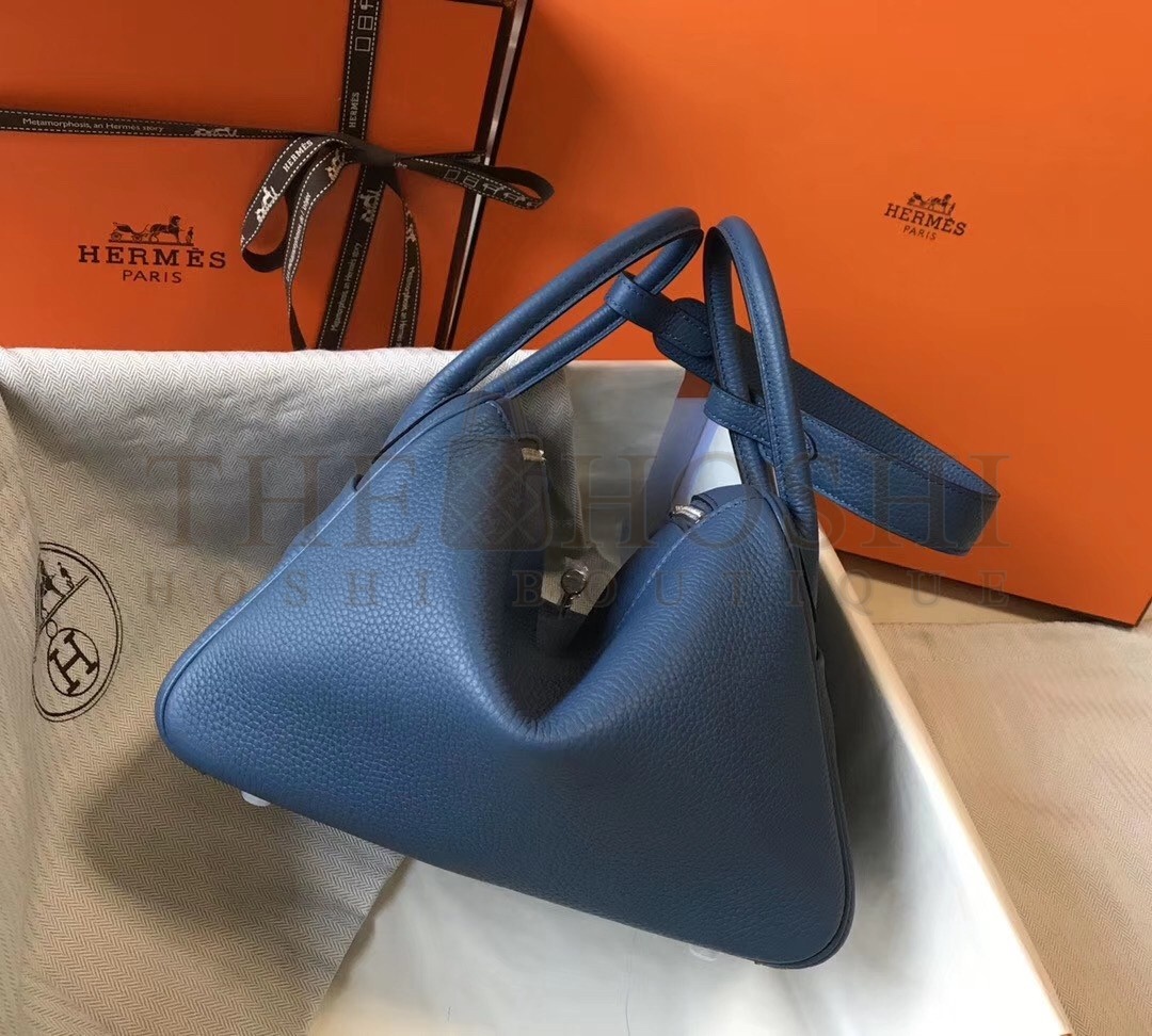 H**me5 Lindy 26cm Bag In Blue Agate Clemence With PHW Master Quality