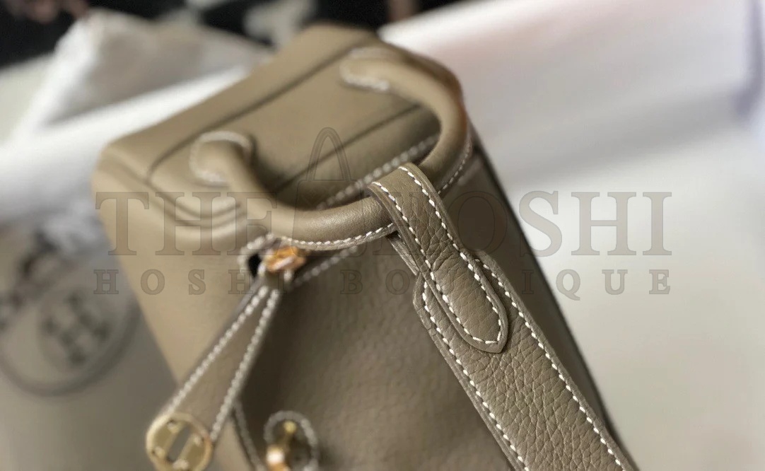 H**me5 Lindy Mini Bag In Taupe Clemence Leather GHW Master Quality