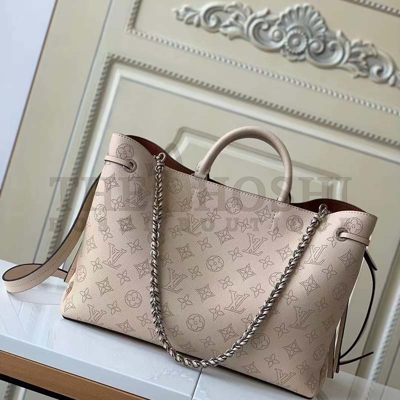 L0vis Vvtt0n LV Women Bella Tote Crème Beige Mahina Perforated Calfskin Master Quality
