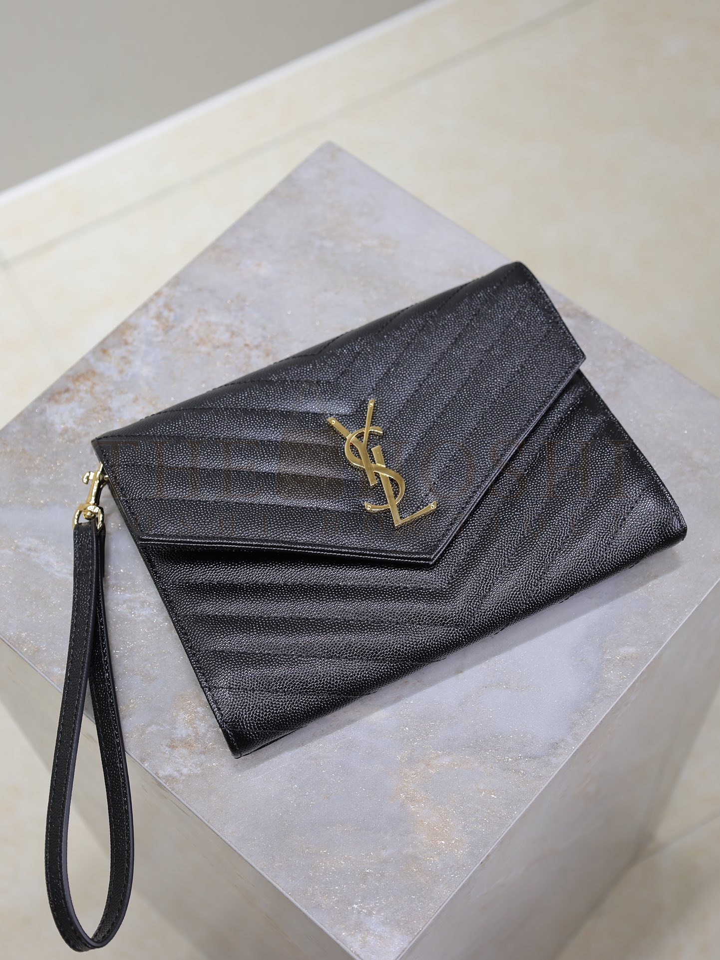 Sa1nt Lau*nt Le Cassandre Clutch – Black Quilted Lambskin – Gold Y51 Logo – Size: 21 × 6 × 3 cm – Model: 617662 Master Quality