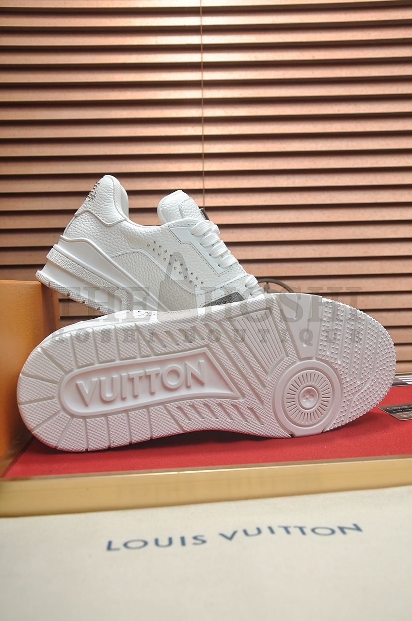 L0vis Vvtt0n LV Trainer Maxi Sneakers by Virgil Abloh | Monogram Embellished Platform Shoes | Unisex Sizes 35–45 Master Quality