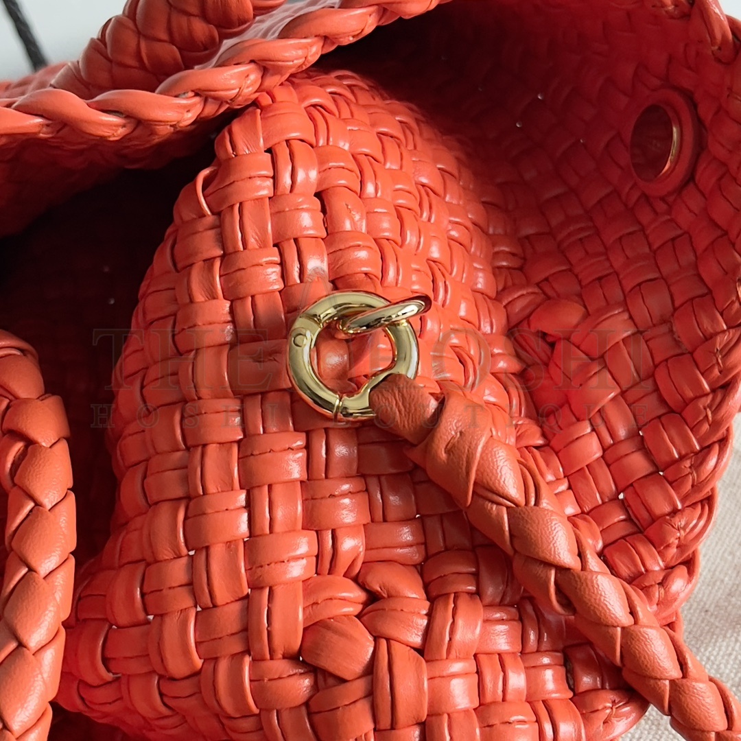 B0tt*ga Ven*ta BV TOSCA Mini Intrecciato Woven Leather Handbag Red 20x15.5x7cm Master Quality