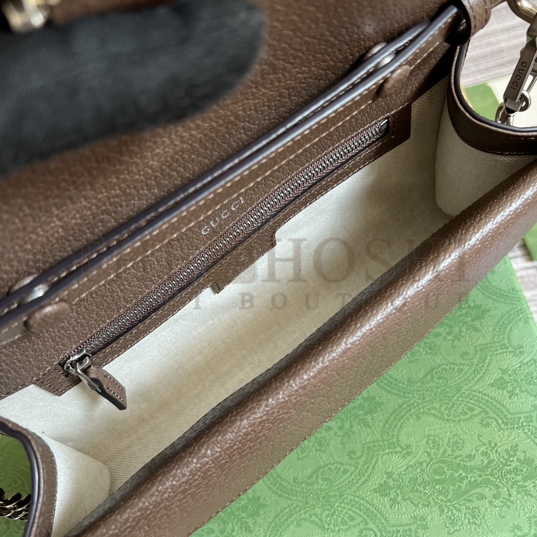 Gvc*1 Dionysus Small Shoulder Bag Cosmogonie Collection GG Svp*me Canvas Brown Leather Trim 25x14x4cm 731782 Master Quality