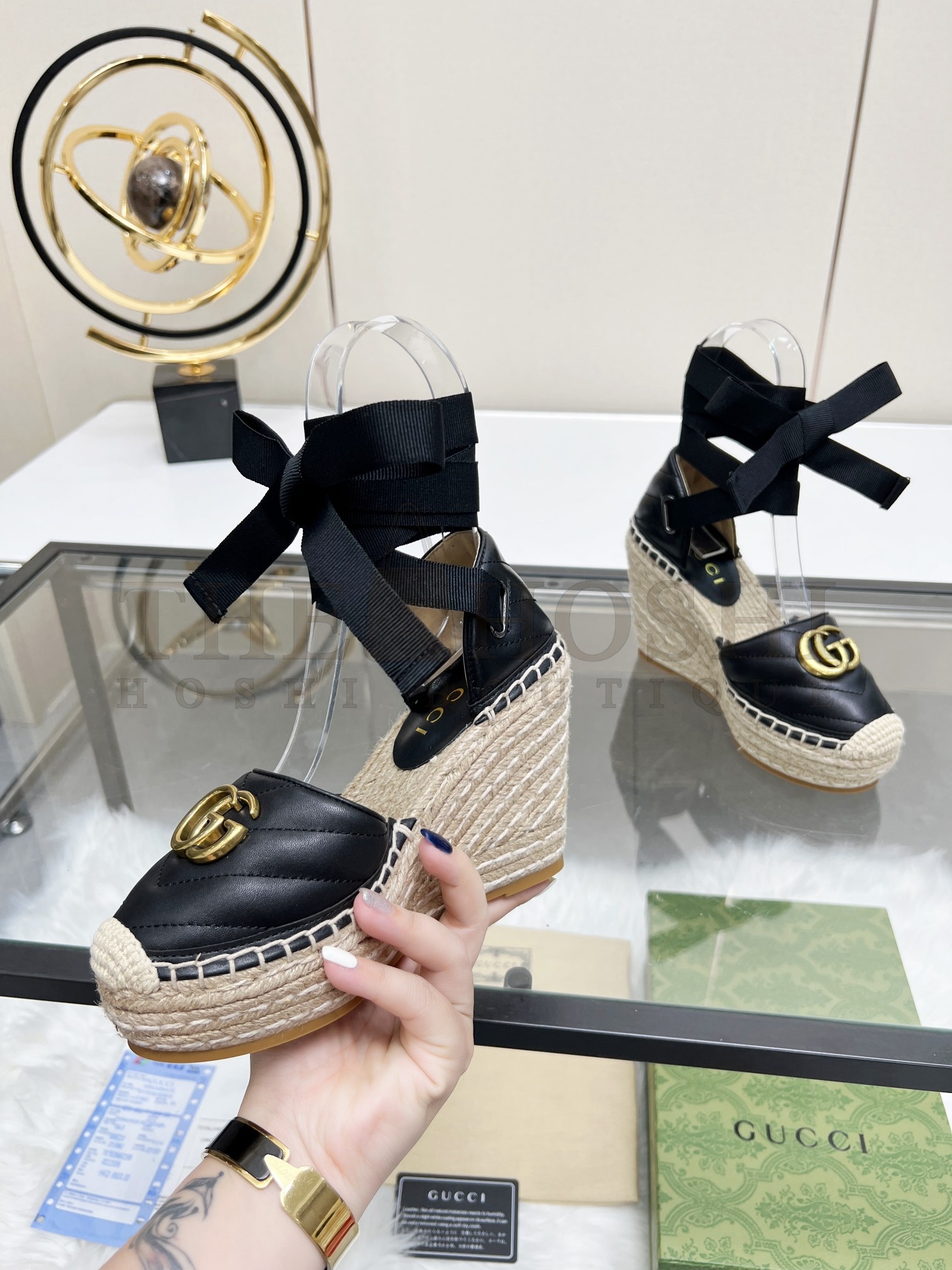 Gvc*1 GG Wedge Espadrille Sandals 35-42 P230233 Master Quality