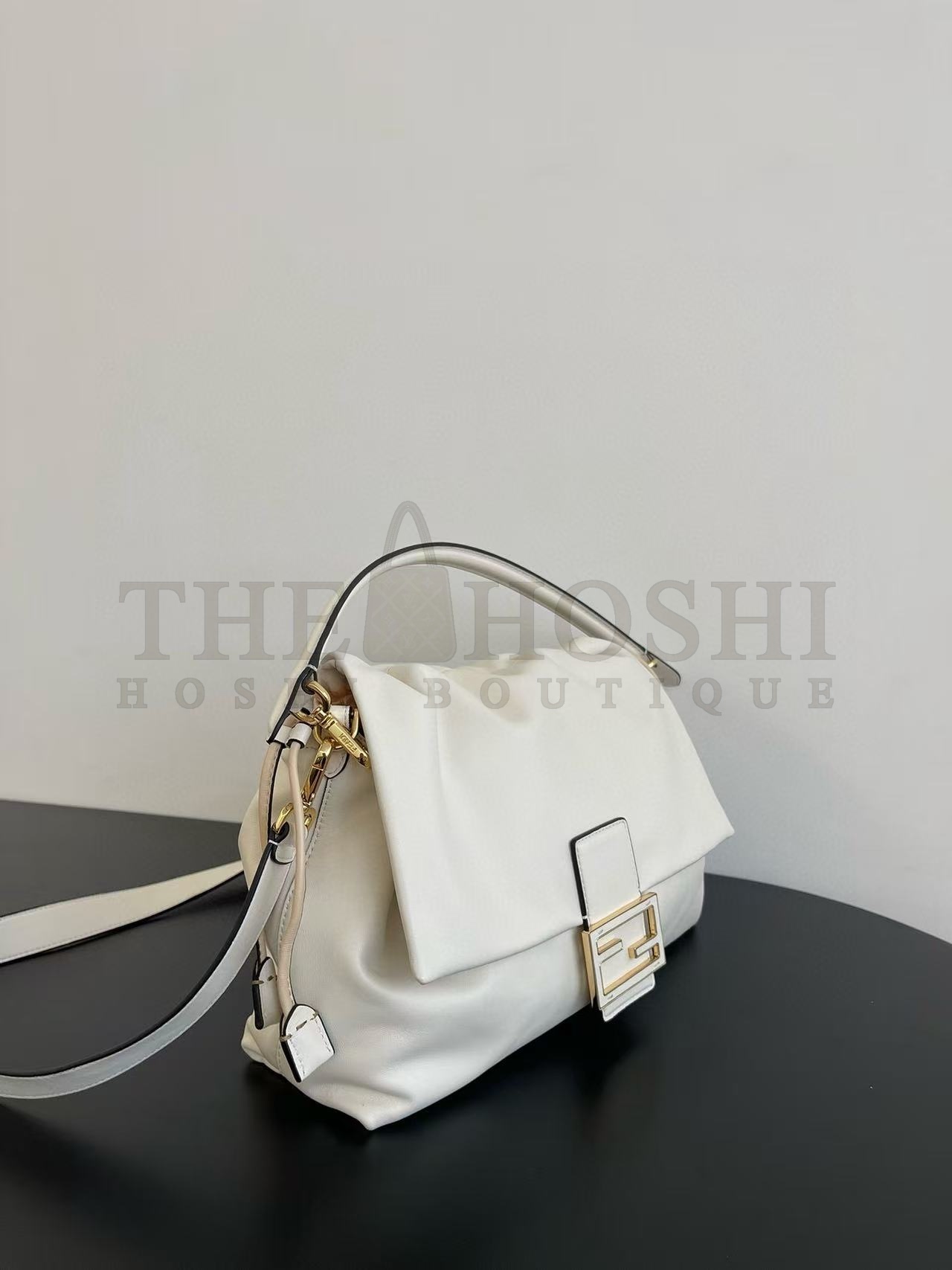 F**di FF Mamma Baguette Leather Shoulder Bag Withe 16*10*13cm/26.5*8.5*18cm/31.5x12x22cm Master Quality