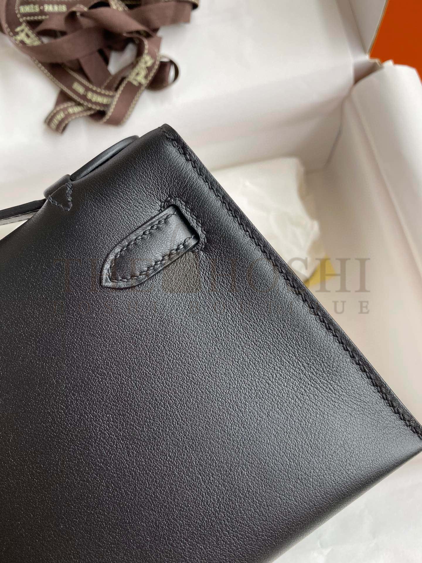 H**me5 Kelly Mini II Sellier Bag In Beton Swift Leather GHW Master Quality